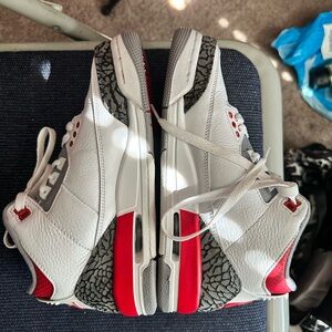 Jordan White and Red Sneakers